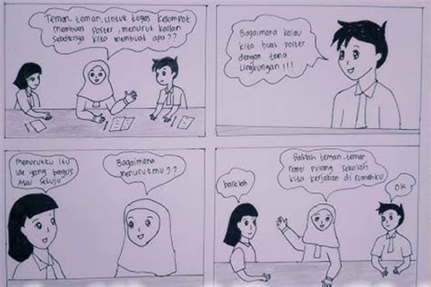 cara membuat komik pendidikan 4 kotak dan contoh yang mudah ditiru