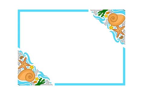 Ornament Border Beach Theme Design Free Graphic By Arief Sapta Adjie