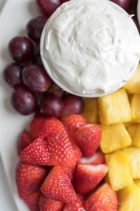 Three Ingredient Cream Cheese Fruit Dip Julie Blanner