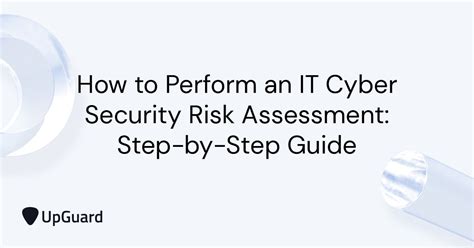 How To Perform A Cybersecurity Risk Assessment Upguard