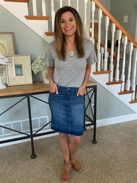 How To Wear A Denim Skirt 10 Ways Just Posted