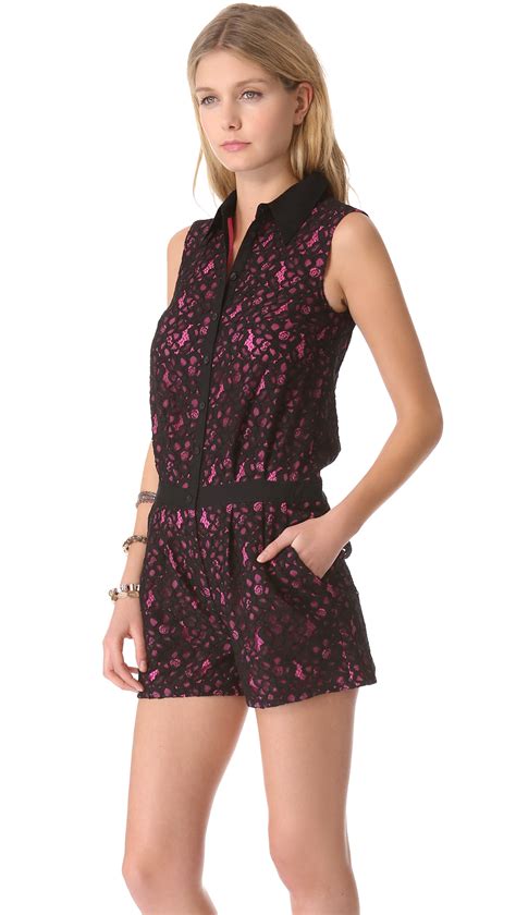 Lyst Alice By Temperley Violette Lace Romper In Pink