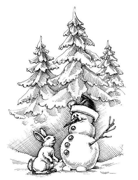 Christmas Funny Scene, Winter Season Stock Vector - Illustration of ...