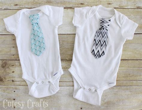 Necktie Onesie With Baby Tie Pattern Cutesy Crafts