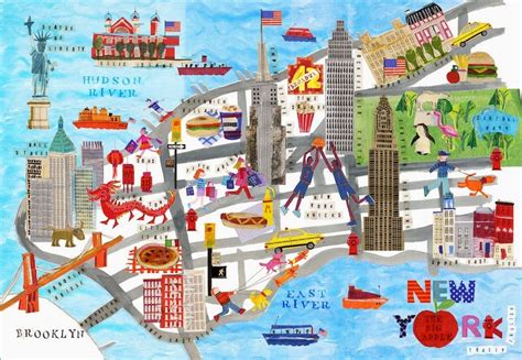 Tracey English With Images Map Of New York Travel Illustration