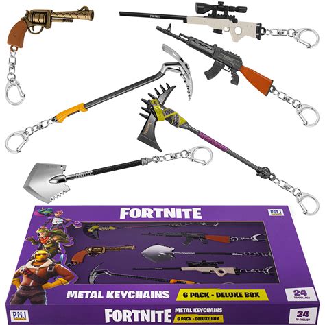 Buy Fortnite Metal Keychain With Clasp Pack Collect All Items In The Fortnite Battle