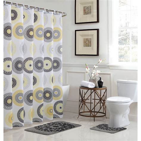 You can easily create a unique room that matches your personal style with a shower curtain showing off your. Bath Fusion Raquel 18 in. W x 30 in. L Bath Rug Set and 72 ...