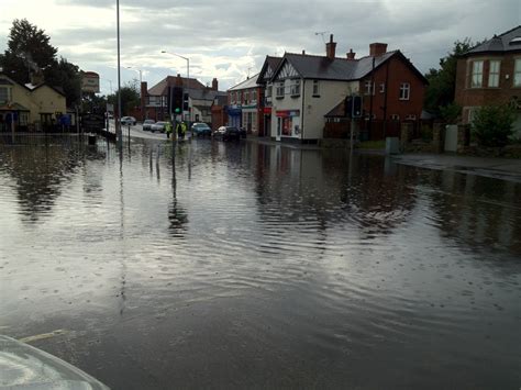 Flash Floods Hit Wrexham And Surrounding Area