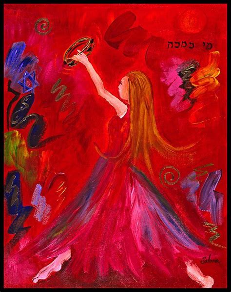 Prophetic Dance Prophetic Art Painting In Red Of Girl Praising The