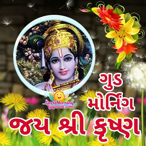 Good Morning Krishna Images In Gujarati Good Morning Wishes And Images