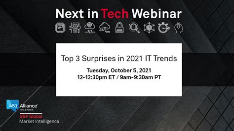 Next In Tech Webinar Top 3 Surprises In 2021 It Trends 451 Alliance