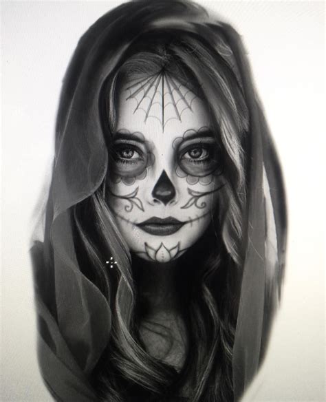 Day Of The Dead Woman Chicano Tattoos Body Art Tattoos Girl Tattoos