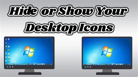 How To Hideshow Your Desktop Icons On Windiws 7 Desktop Icons Icon