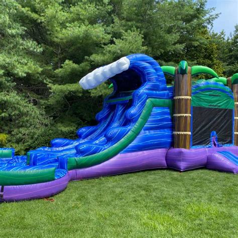 24ft Dual Lane Tropical Water And Slip N Slide