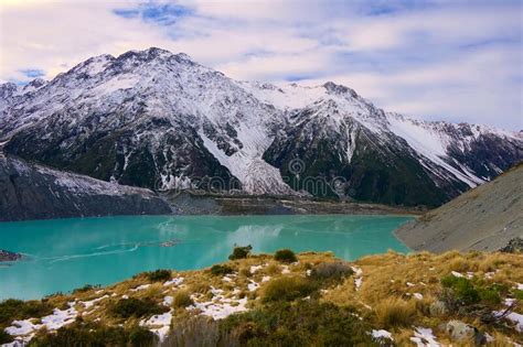 Scenic Mountains Landscape In New Zealand South Island Stock Photo