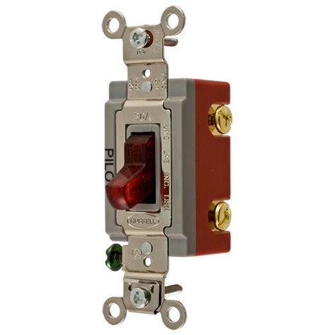 Hubbell 1520 Amp Single Pole Red Toggle Light Switch In The Light
