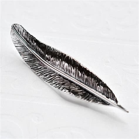 Sterling Silver Feather Brooch By Martha Jackson Sterling Silver