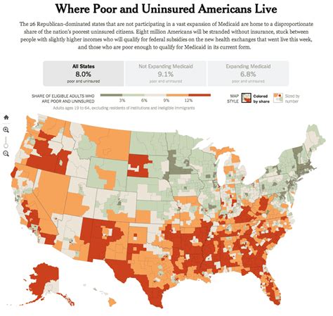 We Mapped The Uninsured In America Youll Notice A Patternthey Tend To Live In The South And