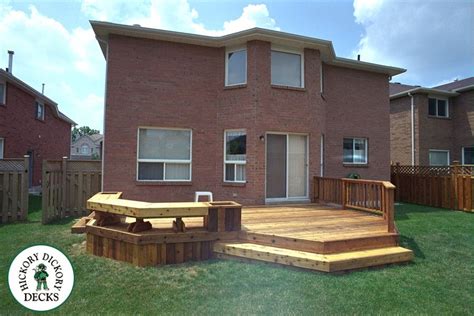 A Low To The Ground One Level Deck Built With Knotty Cedar Features