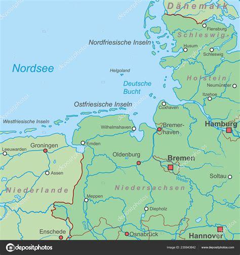 Map Of Germany North Sea Map Of Spain Andalucia