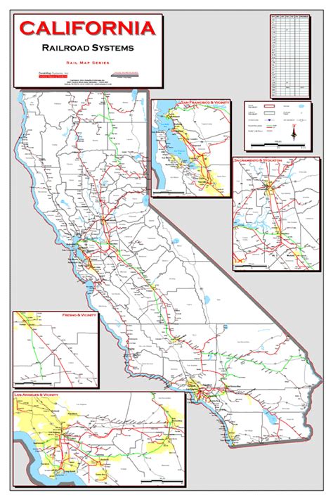 California Railroad Map By Railroad Information Service