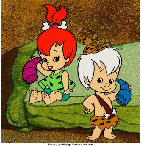 The Flintstones Comedy Show Pebbles And Bamm Bamm Publicity Cel And Lot 13093 Heritage Auctions