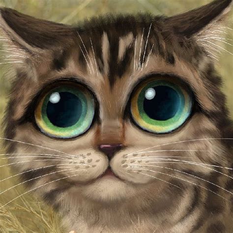 Cute Cartoon Kittens With Big Eyes Hd Wallpapers