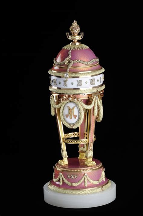 One of the 8 missing imperial eggs, it is known only from a single photo. The History of the Romanovs Faberge Easter Egg Collection