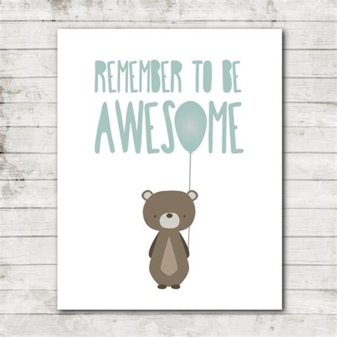Remember To Be Awesome Childrensnursery Printable Jpeg