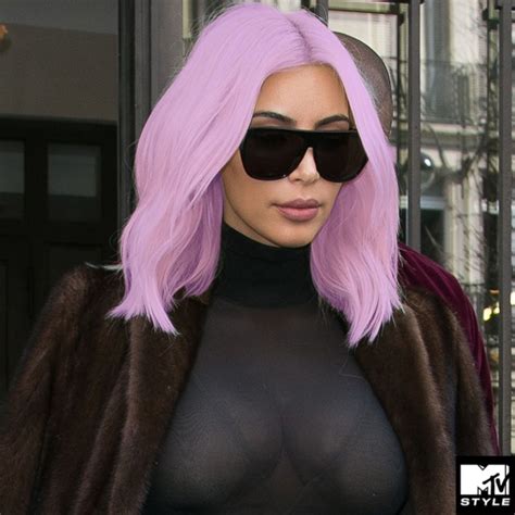 See What Kim Kardashian Would Look Like With These 7 Pastel Hair Colors Kim Kardashian Blonde