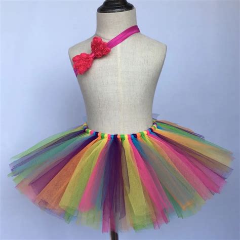 Girls Multicolor Tutu Skirts Baby Handmade Tulle Ballet Pettiskirt
