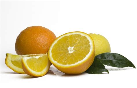 Whole Orange Fruit And His Segments Or Slices Stock Photo Image Of