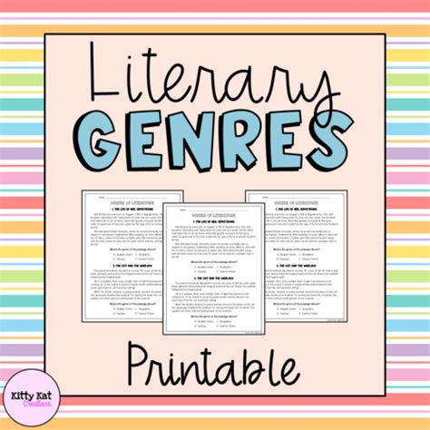 Literary Genres Activity Made By Teachers
