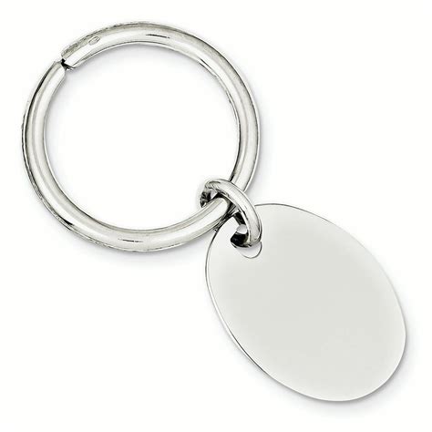 Accessory Key Ring Sterling Silver Engravable Key Chain