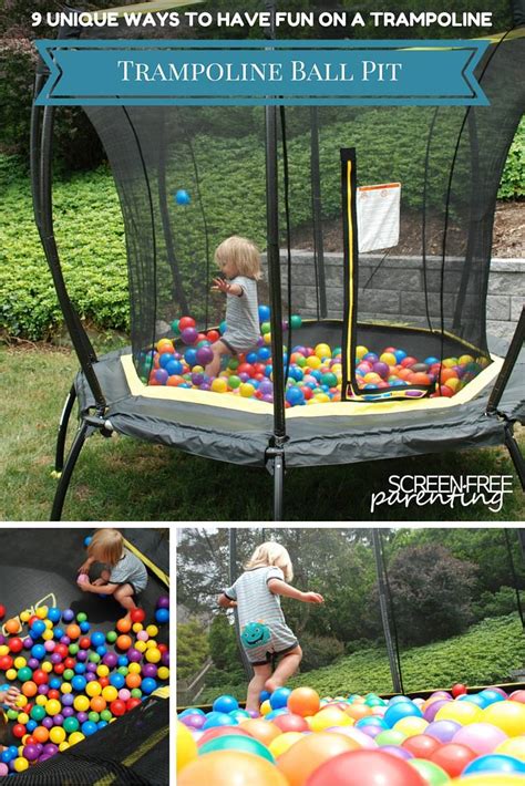 The kids pretend that these balls are poison balls that they cannot touch. 9 Unique Ways to Have Fun on a Trampoline This Summer ...