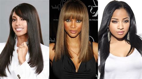 Long layered hairstyle for straight hair via. 25 Best Long Straight Hairstyles for Black Women - YouTube