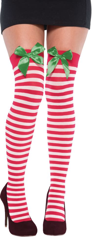 christmas thigh high stockings with bows party city