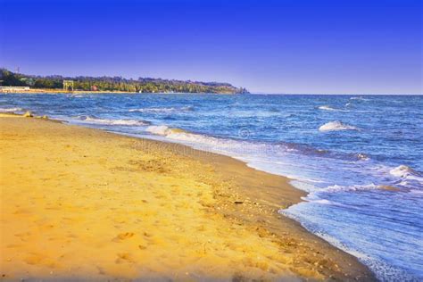 Beautiful Yellow Sandy Beach Stock Image Image Of Cloud Blue 112138301