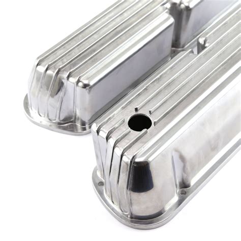 Ford Sb 289 302 351 Windsor Classic Finned Aluminum Valve Covers Tall