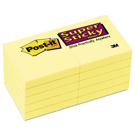 Branded Post It Notes Super Sticky Canary Yellow Note Pads X