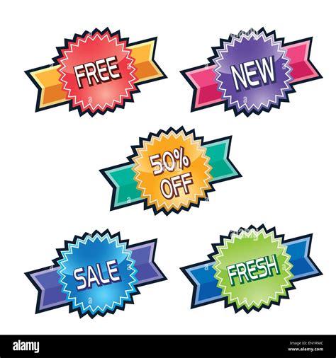 Set Of Vector Labels In Different Colors Stock Vector Image And Art Alamy
