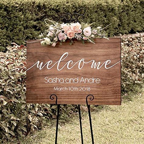 Personalized Rustic Wedding Welcome Sign Wood Wedding Sign Welcome