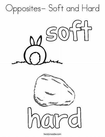 Soft Coloring Opposites Hard Pages Preschool Slow