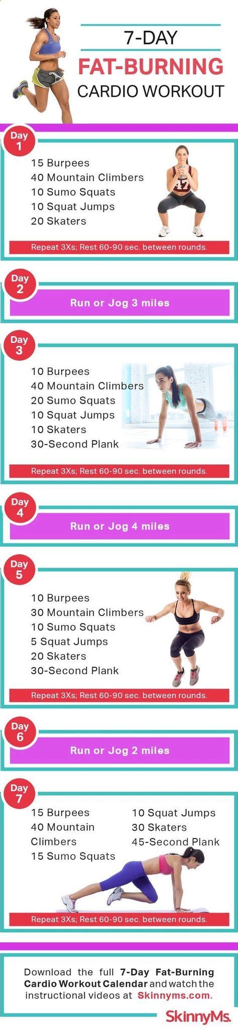 Minutes A Day Fat Burning Day Fat Burning Cardio Workout Start Today Skinnyms Cardio