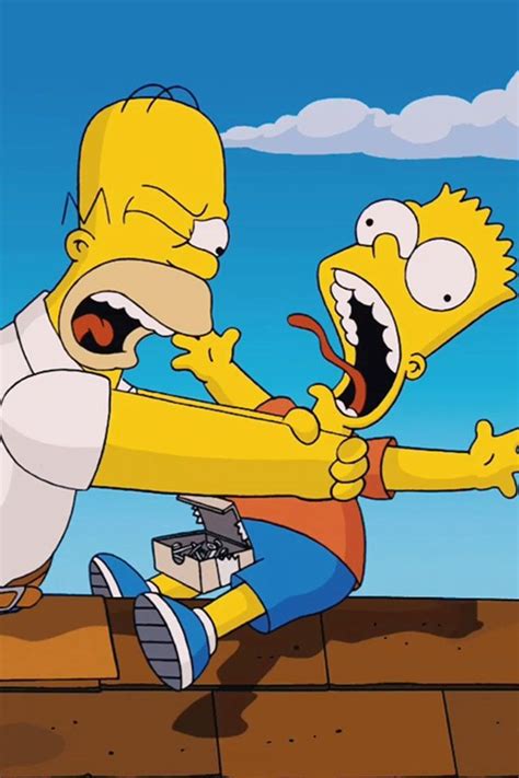 The Simpsons Movie Hahahah Homer Strangling Bart Wallpaper De Desenhos Animados Homer