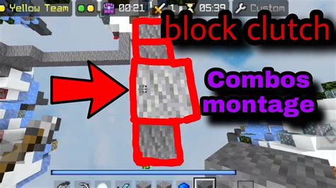 Mcpe 4 Block Clutch Hive Skywars Combos Montage Youtube