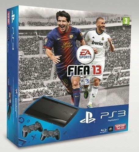 Console Ps3 Ultra Slim 12 Go Noire Fifa 2013 2 Manettes