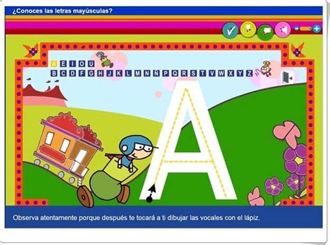 Secuencia de eventos en dibujos objetivo de aprendizaje: "¿Conoces las letras mayúsculas?" (Aplicación interactiva ...