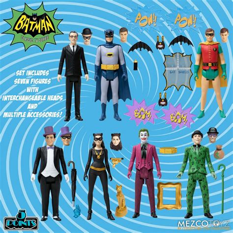 Mezco 5 Points Batman 1966 Deluxe Boxed Set