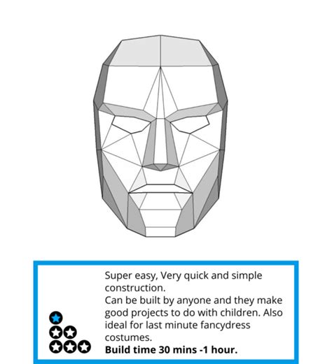 5easy Mask Papercraft Template Diario Deporte
